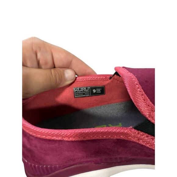 Kuru Kivi Women Size 9 Slip On Shoes Burgundy Suede Orthopedic Loafers Comfort - Picture 7 of 9